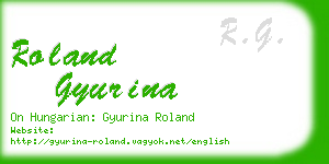 roland gyurina business card